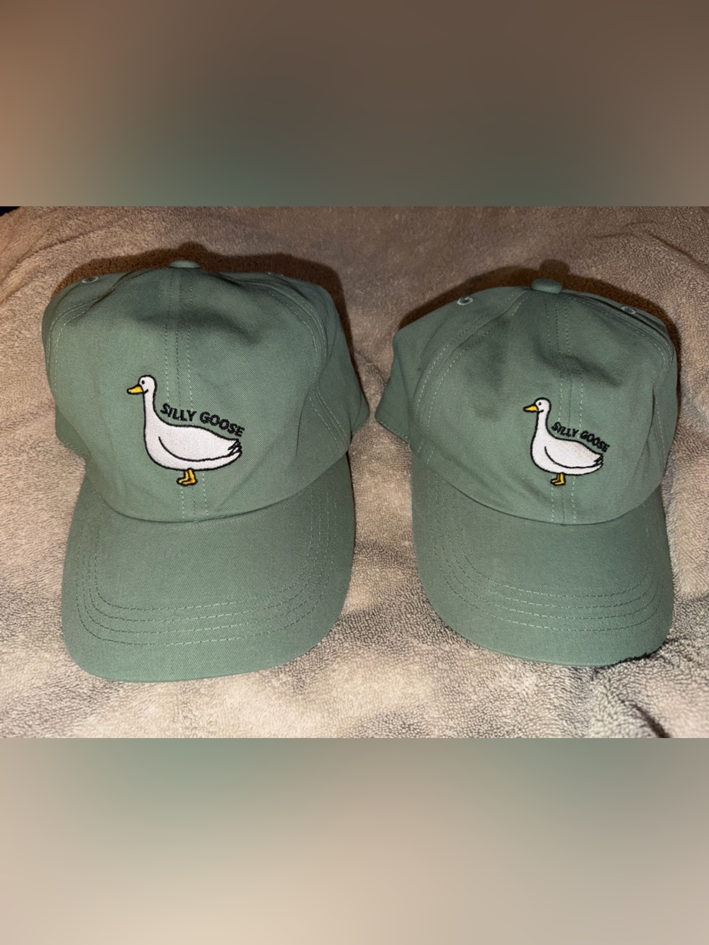 Kids Baseball Cap with Embroidered Goose